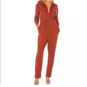 Free People Set The Tone Red Jumpsuit Women’s Size 4